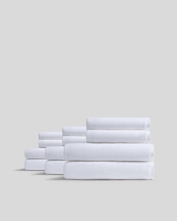 6+6 Organic Plush Bath Bundle - White